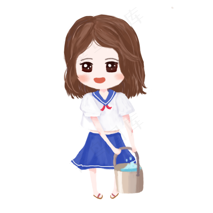 打扫卫生小女孩