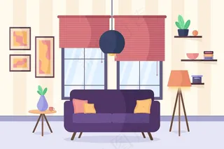 家庭内部-视频会议的背景