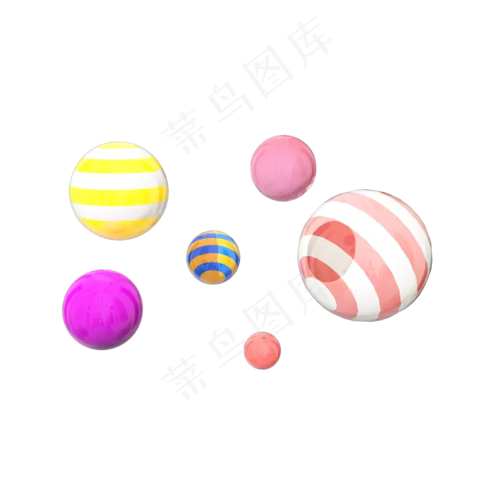 糖果色C4D双十一电商装饰悬浮(2000X2000(DPI:300))psd模版下载