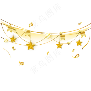 元旦跨年金色吊饰