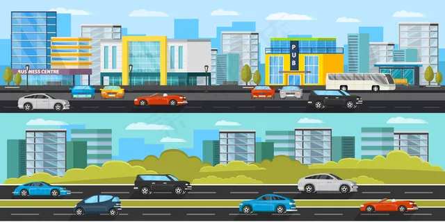 城市交通横幅banner 城市交通横幅banner