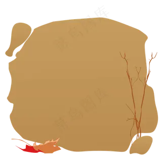 秋天节气红叶边框