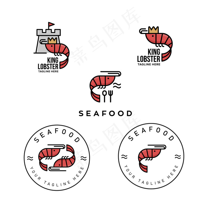 海鲜餐厅的虾包装标识