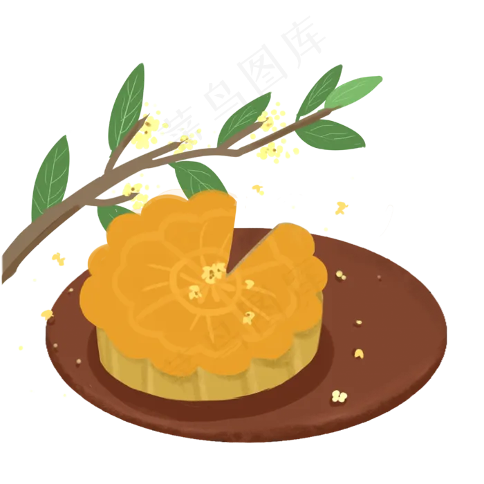 中秋小吃月饼(3000X3000(DPI:300))psd模版下载