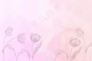 水彩背景与手绘元素