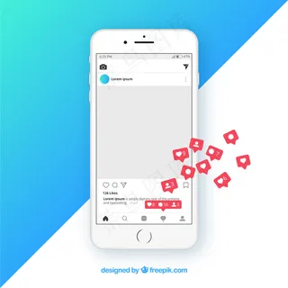 带有通知的Instagram帖子模板