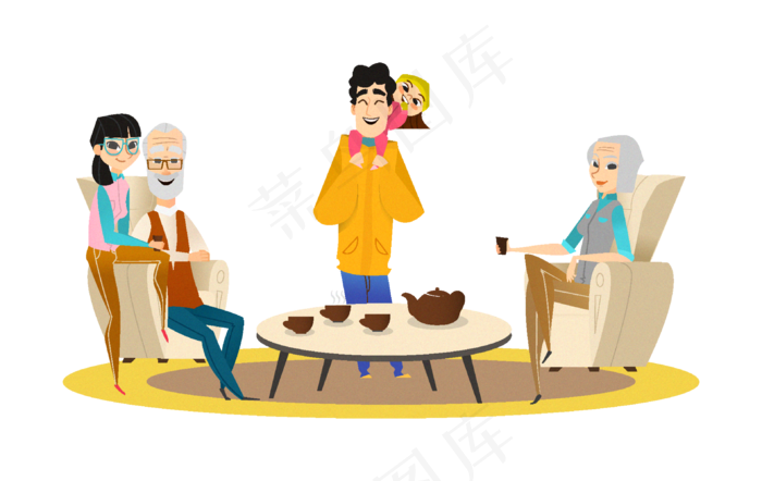 重阳节一家人团圆场景套图