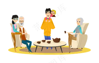 重阳节一家人团圆场景套图