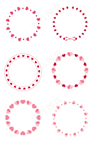 爱心圆形边框组图2