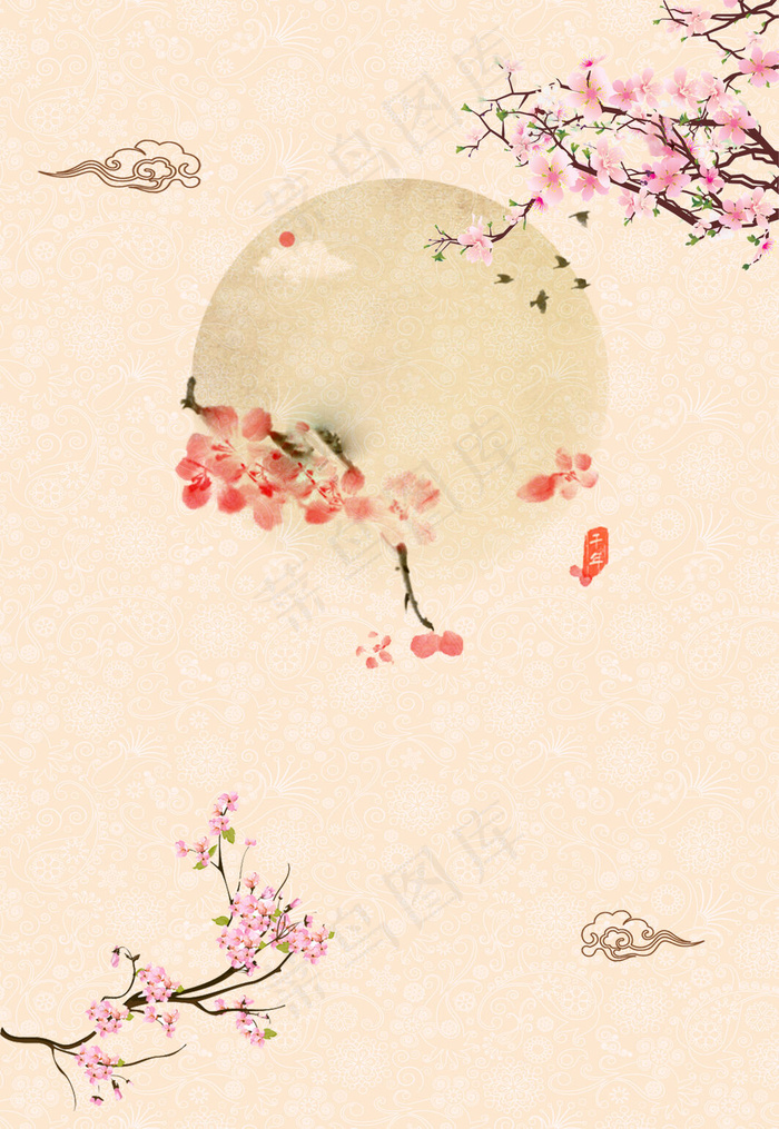 杏花中国风旅游海报