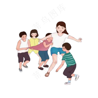 老师和同学一起游戏