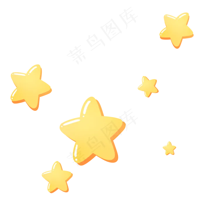 黄色小清新星星(2000X2000(DPI:300))psd模版下载