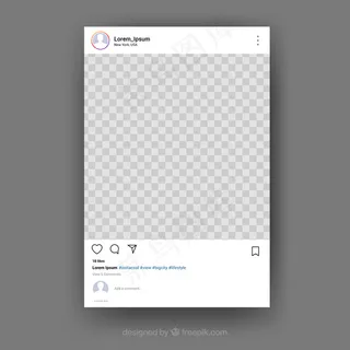 透明背景的Instagram帖子