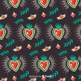 平面设计día de muertos图案