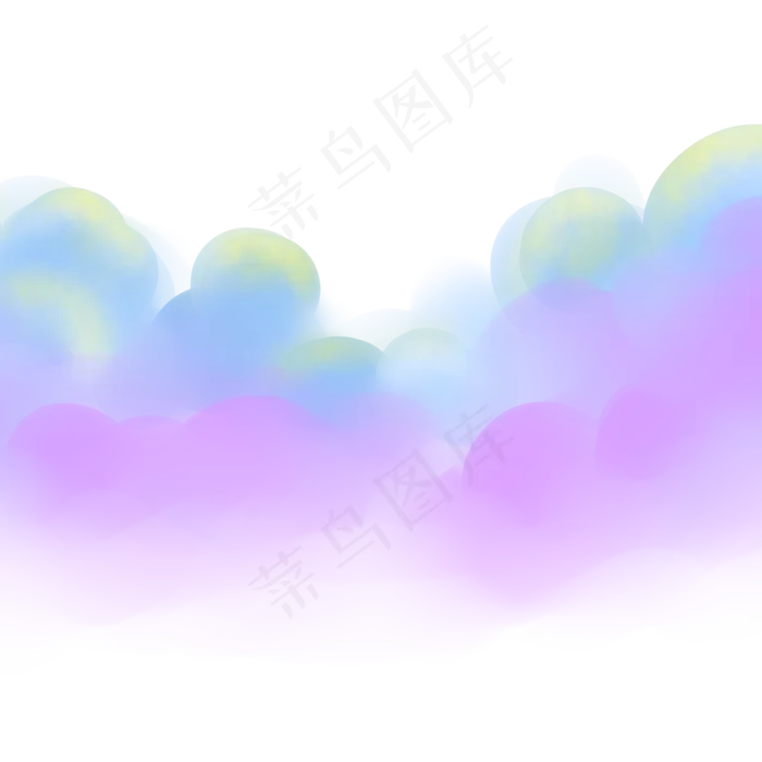 彩色的云朵(2000X2000(DPI:300))psd模版下载