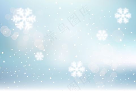 雪花模糊的冬天背景