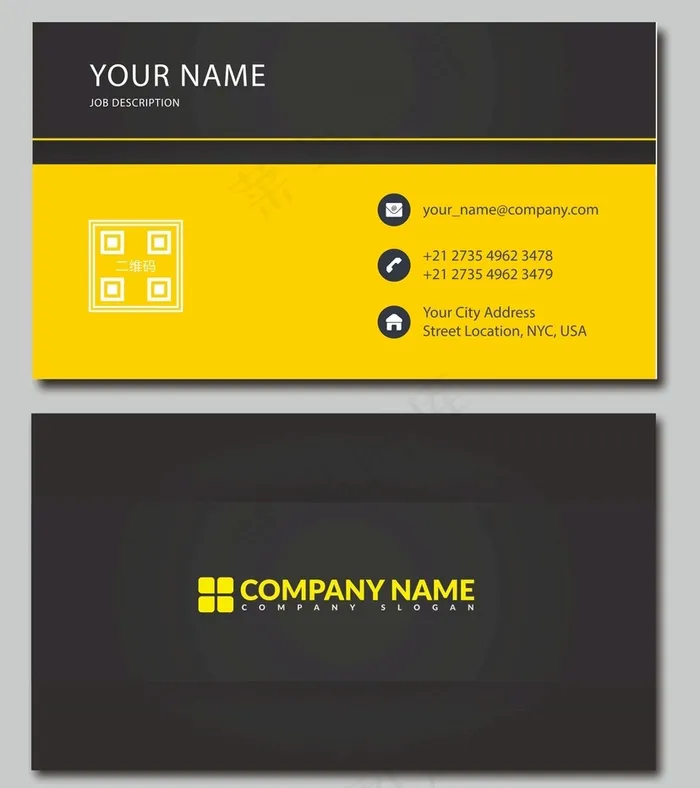 时尚大气创意名片设计cdr矢量模版下载