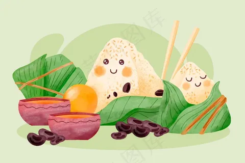 龙舟粽子背景 龙舟粽子背景