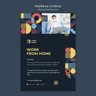 在新的正常方式宣传单,DM传单模板工作