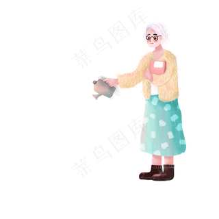 教师节浇花老师园丁