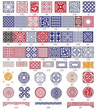 中国风底纹窗格