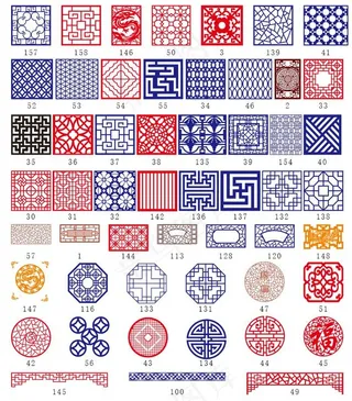 中国风底纹窗格