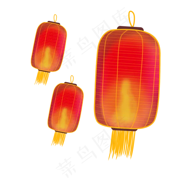 红色灯笼漂浮七夕(2000X2000(DPI:72))psd模版下载
