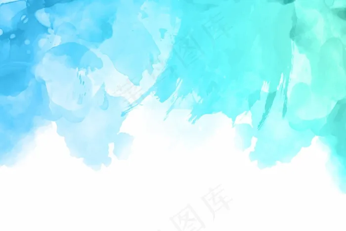 手绘蓝色水彩背景eps,ai矢量模版下载
