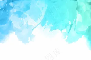 手绘蓝色水彩背景