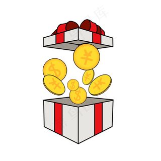 节日巨惠促销礼盒卡通图