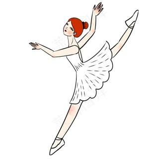 手绘矢量卡通小清新教师节舞蹈老