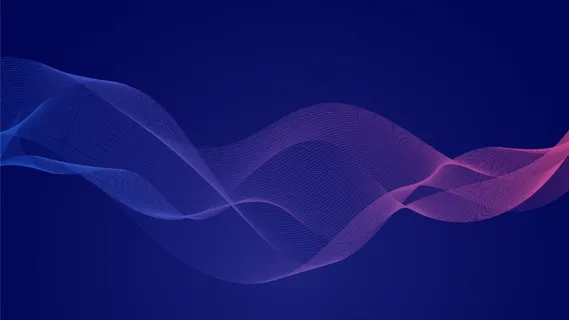 抽象波浪背景。彩色现代线性曲线丝带。