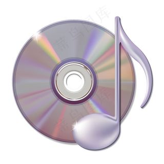 音符和cd光盘-音乐图标。