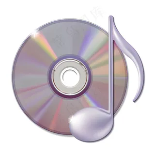 音符和cd光盘-音乐图标。 音符和cd光盘-音乐图标。
