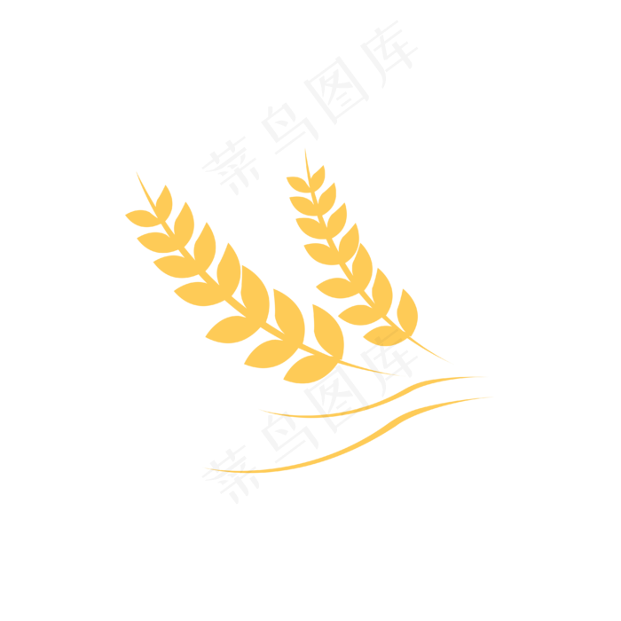 金黄色小麦矢量素材