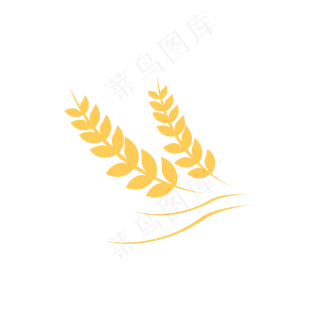 金黄色小麦矢量素材