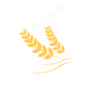 金黄色小麦矢量素材