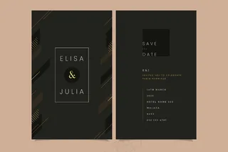 豪华婚礼请柬模板