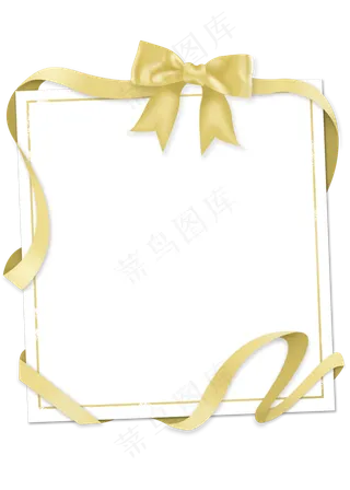 金色丝带边框