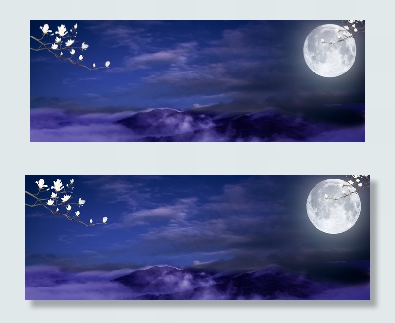 中国风简约中秋背景