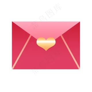 七夕爱心粉色情书信封