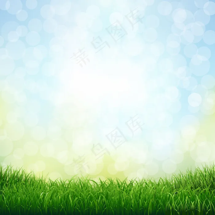 草与波基梯度网格，插图eps,ai矢量模版下载