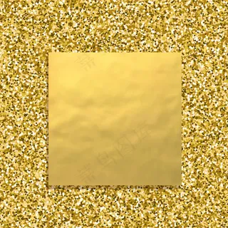 金色底色配方形金色横幅banner，闪闪发光的尘埃质感