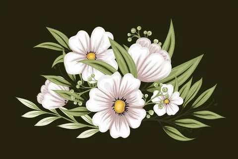 美丽的白色花束 美丽的白色花束