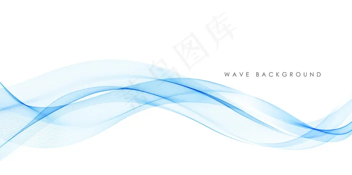 在白色背景上隔离的矢量抽象蓝色彩色流动波线eps,ai矢量模版下载