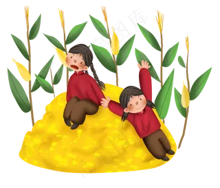 秋分玉米地的女孩