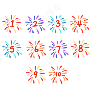 新年喜庆烟花分隔符