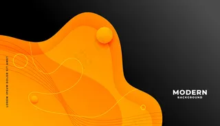 黄黑流体风格壁纸背景设计