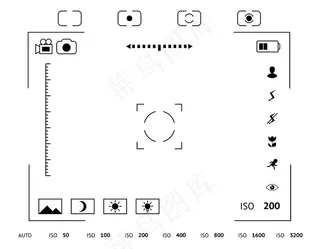 相机取景器显示。