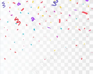 彩色纸屑。庆祝